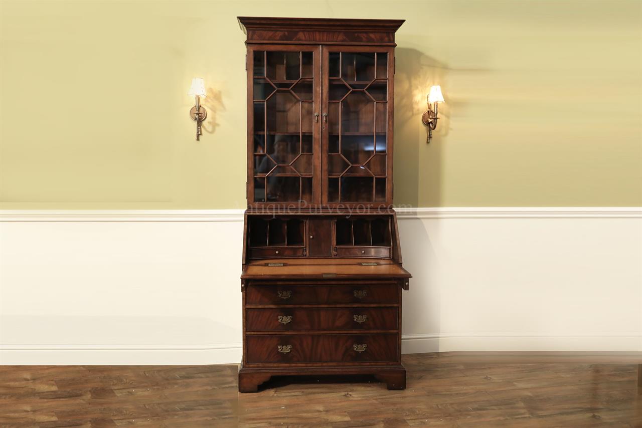 Traditional Mahogany Secretary Desk~High-End Antique Reproduction