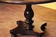 Baluster turned column with quatrefoil concave sided base