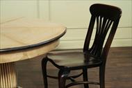 Dark wood dining chairs