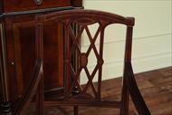 Solid mahogany dining chairs with toning service.