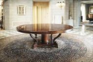 round mahogany dining table for 12