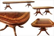 extra large inlaid mahogany dining table