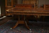 Details of a Henredon Dining Room Table. Used reproduction dining table with new finish.