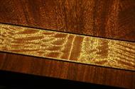 Satinwood inlay details on Henredon Aston court dining table