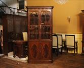 High end traditional and formal mahogany corner cabinet