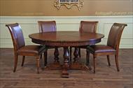 Theodore Alexander CB54001 Jupe Table and Encore Leather walnut chairs