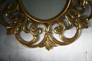 High End Mirror, Fine Gold Leaf Mahogany Frame