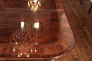 Reproduction antique mahogany conference table with blonde banding