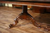 Double pedestal reproduction antique French Style dining table