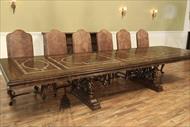 extra large walnut dining table seats 16 people