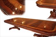 Narrow 10 foot satinwood inlaid dining table 