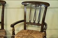 rustic chair, walnut finish