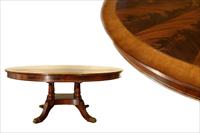 72 inch round mahogany dining table