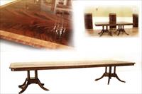 Mahogany dining table with 3 leaves seats 16 people