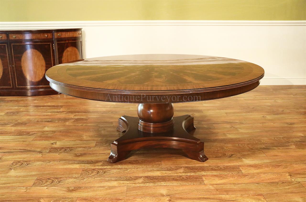 72 Inch American made Round Mahogany Pedestal Table