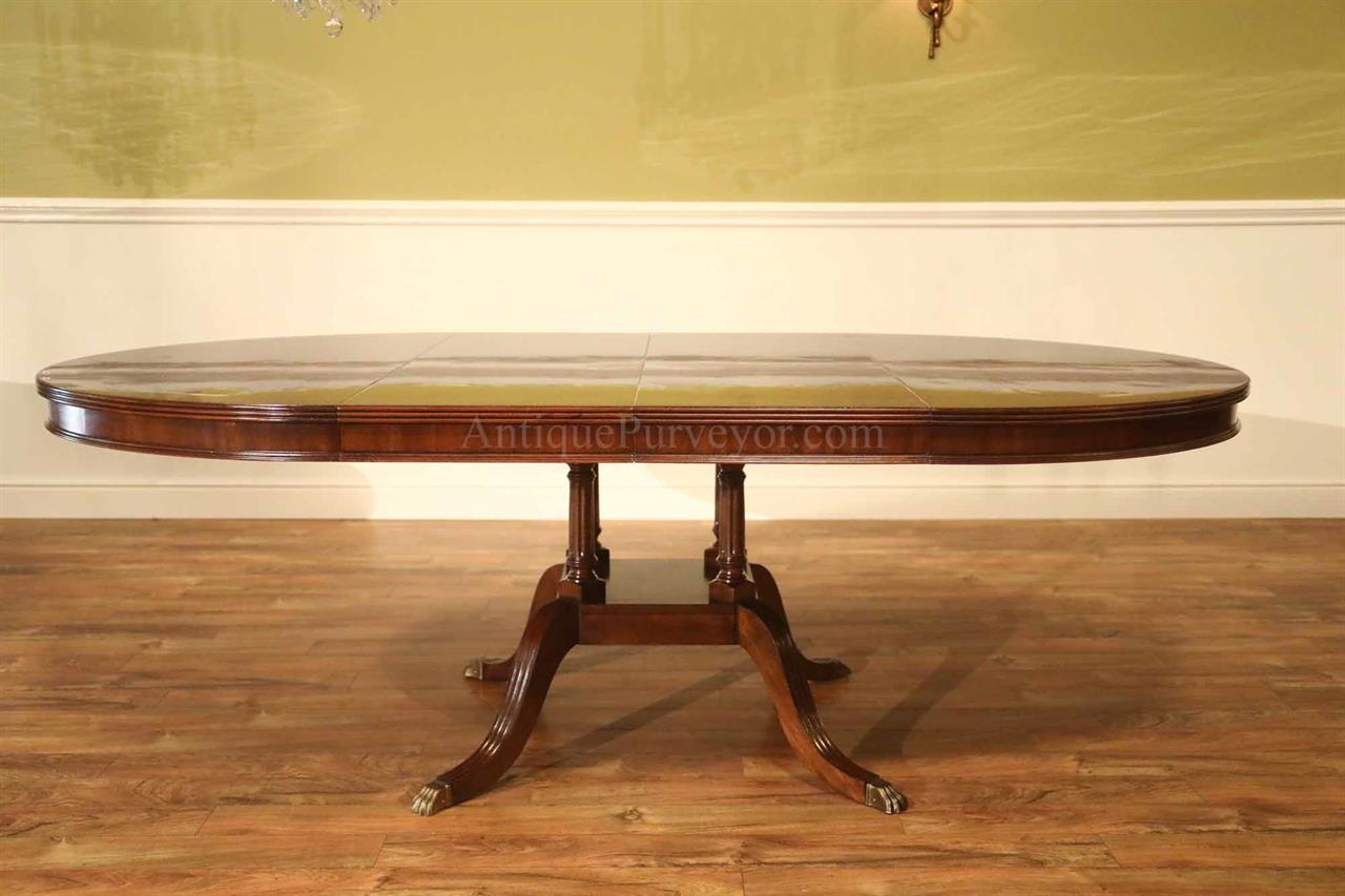 54 to 90 round mahogany dining table