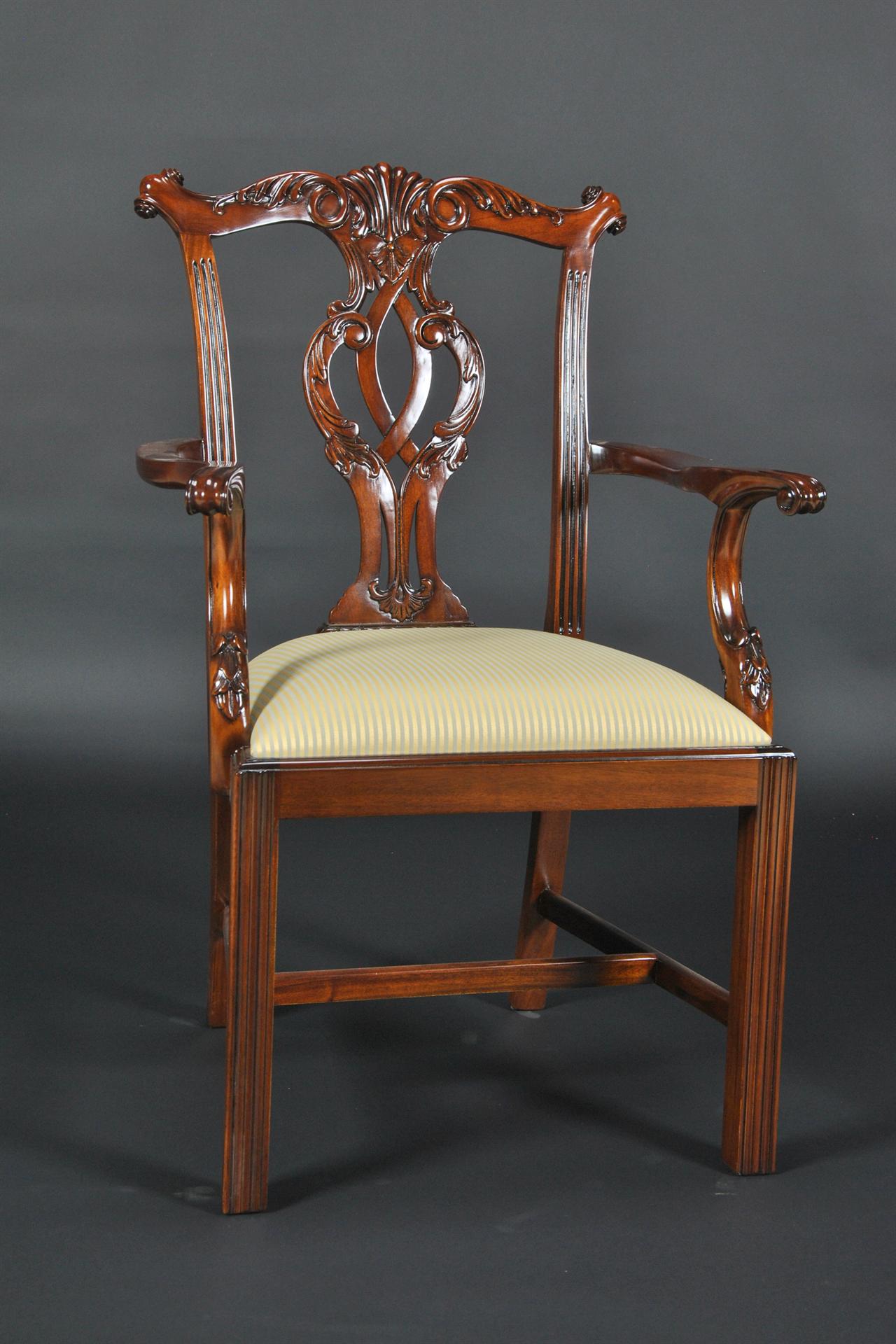 Chippendale Straight Leg Dining Room Chairs. Philidelphia Style