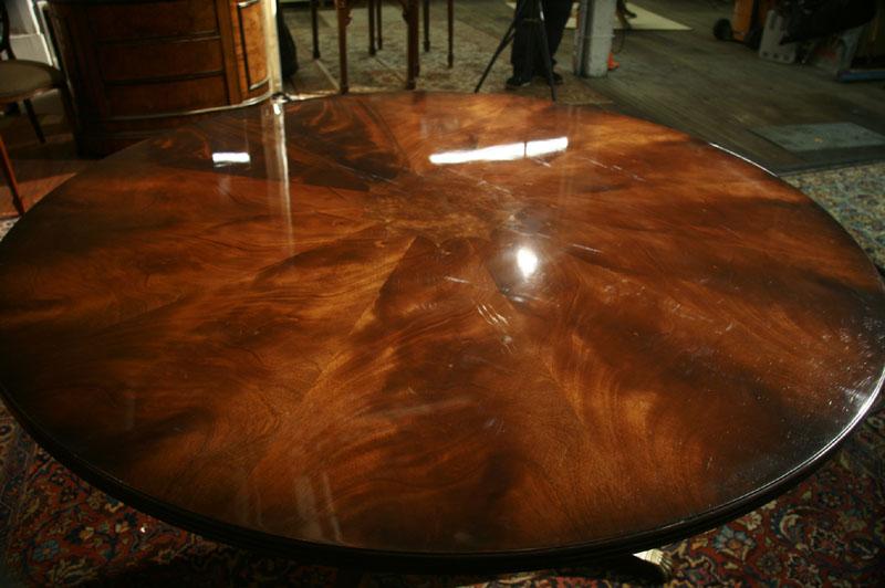 dark brown mahogany 60 round table attributed to pennsylvania house furniture 735 Pennsylvania House Furniture