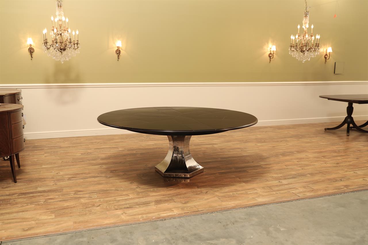 Extra Large Round Dining Table Seats 10, Expanding Jupe Table