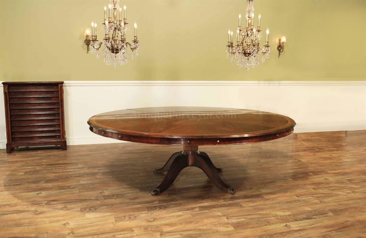 Round mahogany pedestal table
