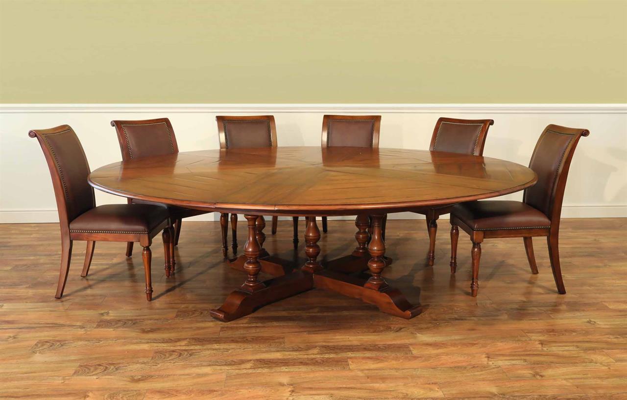 Extra Large Round Dining Table Seats 12 | AntiquePurveyor