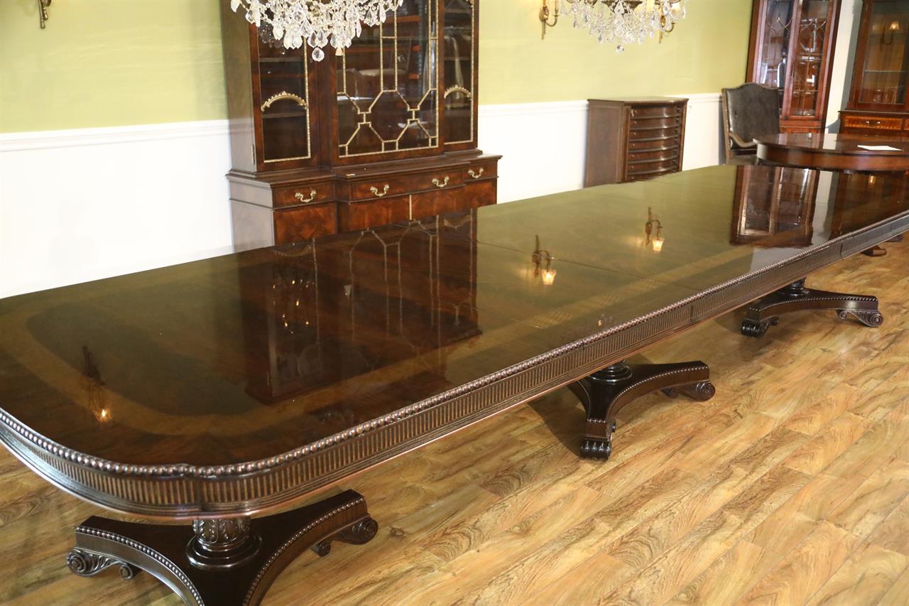 Large traditional mahogany dining table