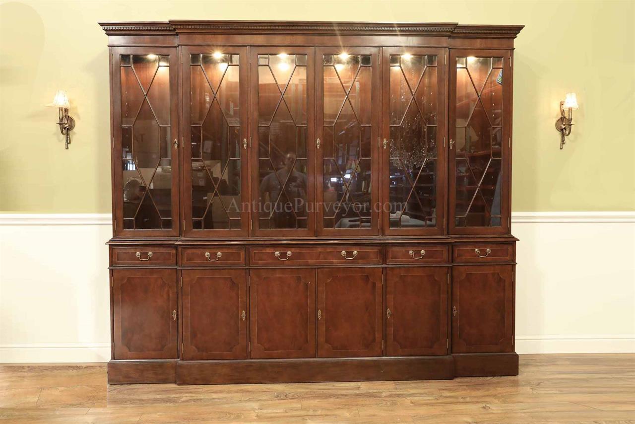 Large China Cabinet, Hutch or Breakfront.  9 Feet Long !
