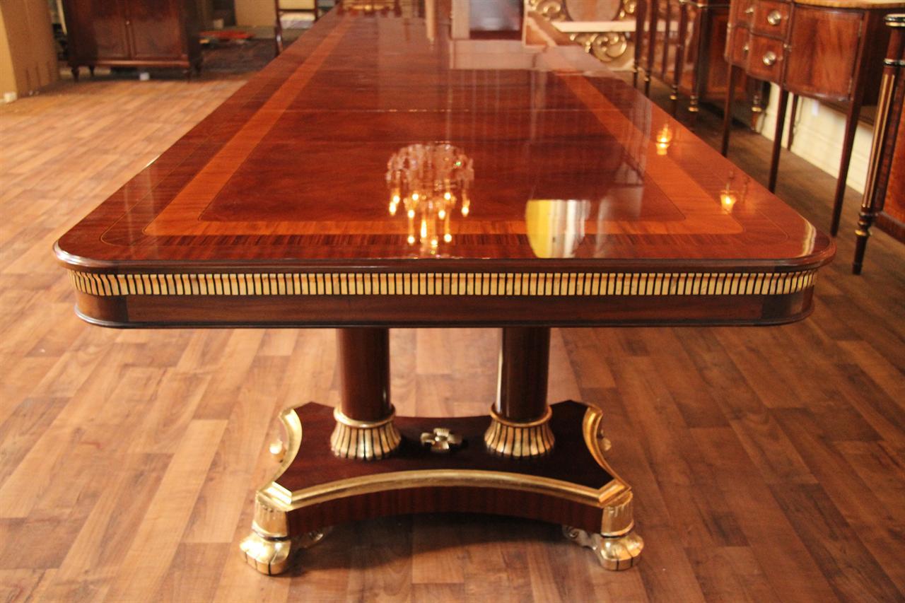 Large high end mahogany dining table, antique reproduction dining room ...
 High Dining Room Tables