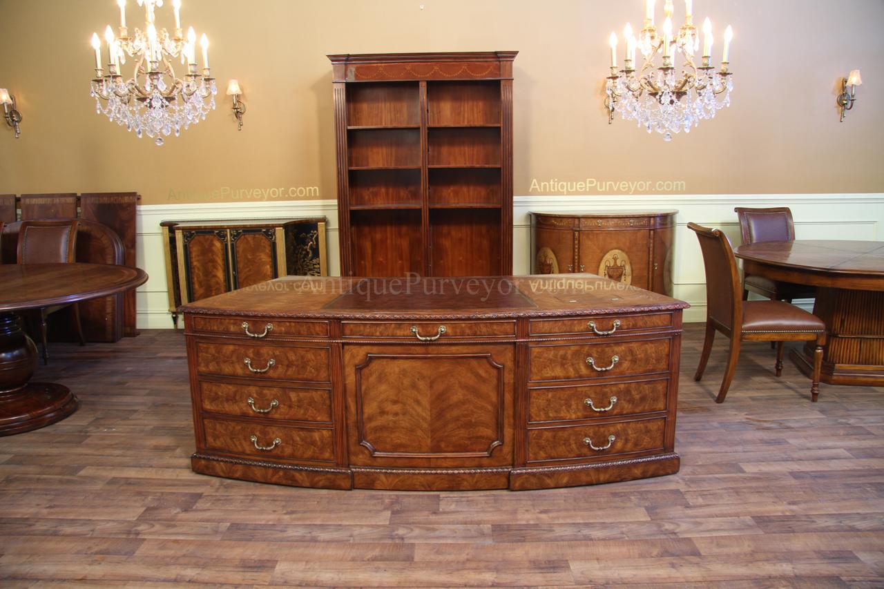 Fine antique reproduction executive desk for designer home