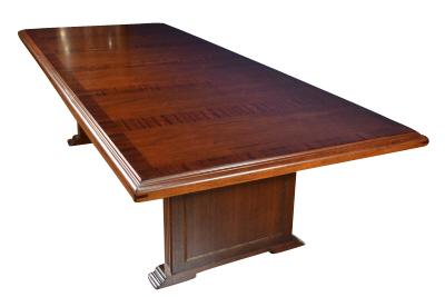 Mahogany conference table with banding, perfect for the high end office or home.  Seats up to 14.