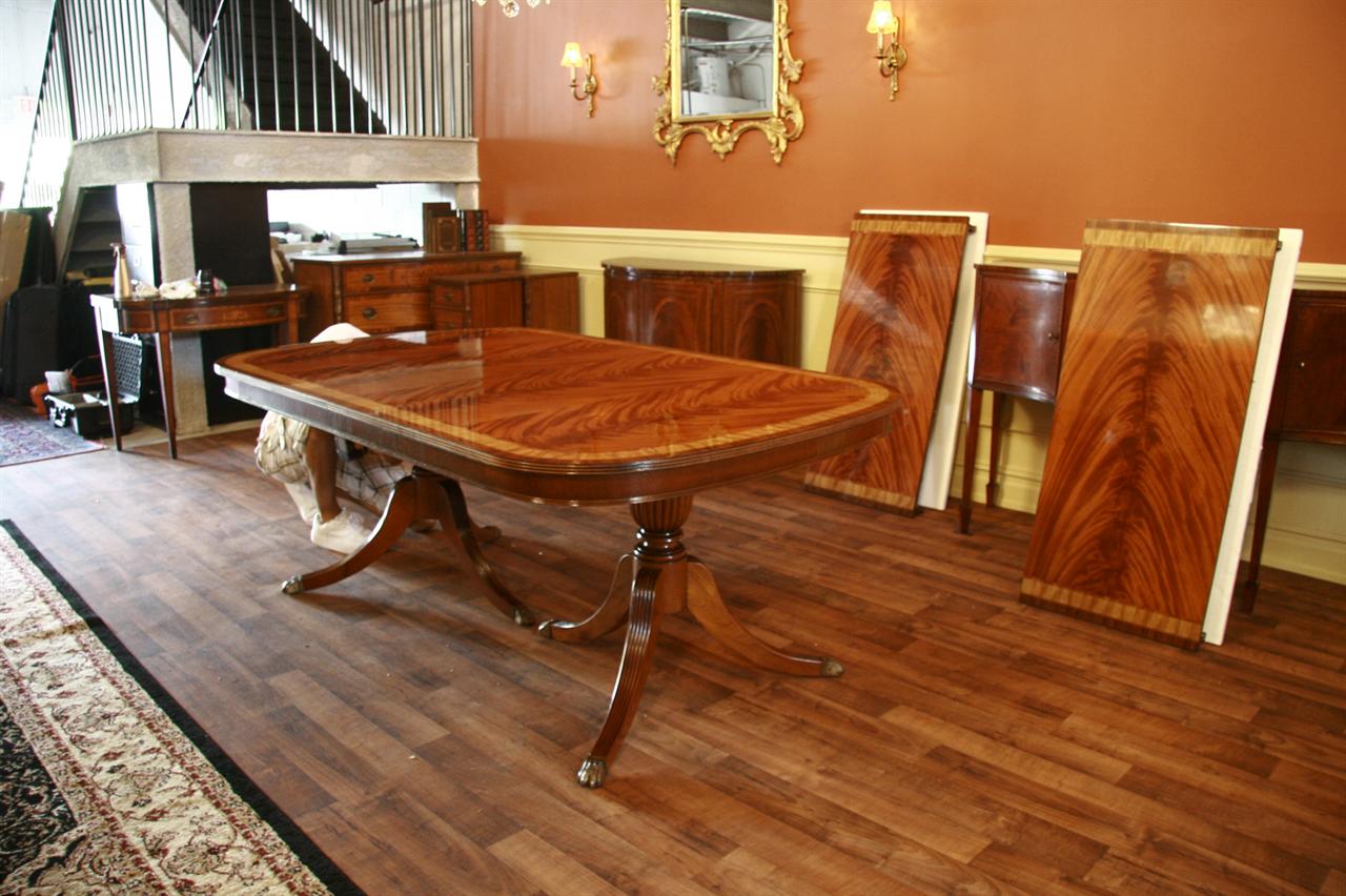 Large High End Mahogany Dining Table Seats 12 14