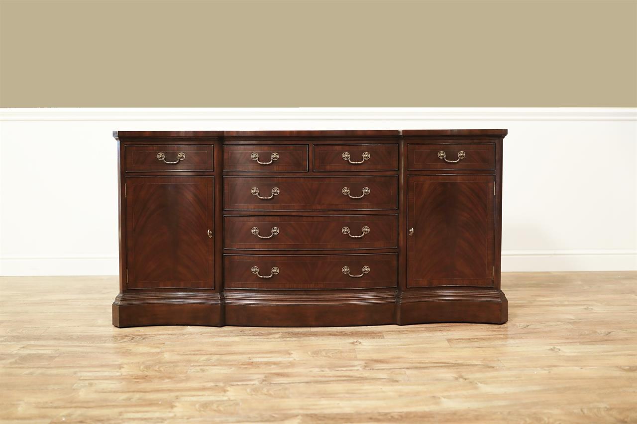 Mahogany Serpentine Buffet, Great for Storage