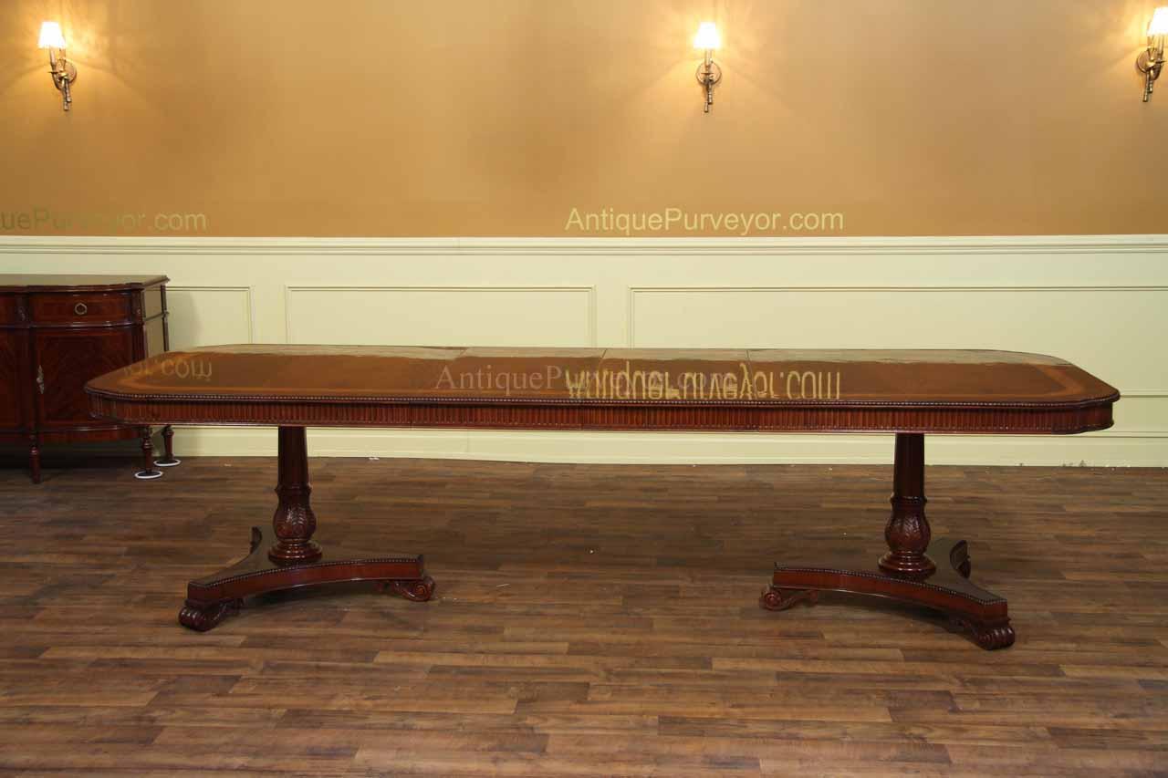 10 foot long formal mahogany dining table