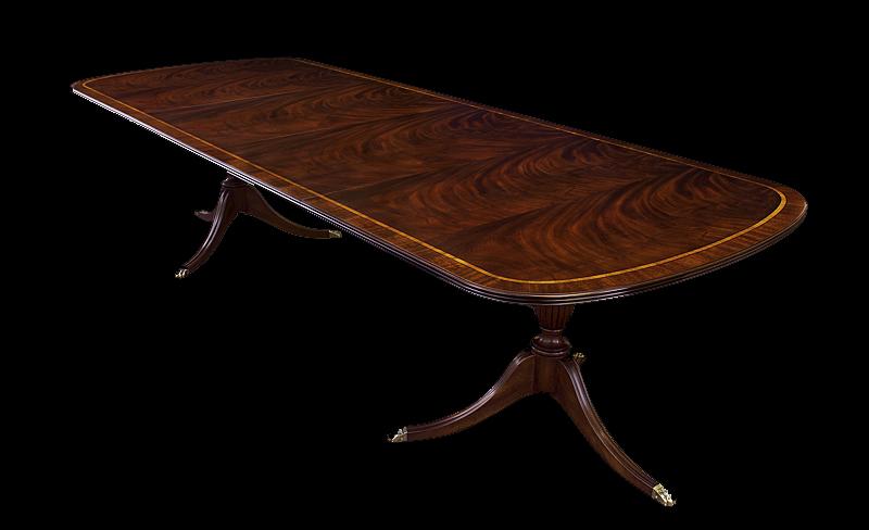 American made double pedestal dining table