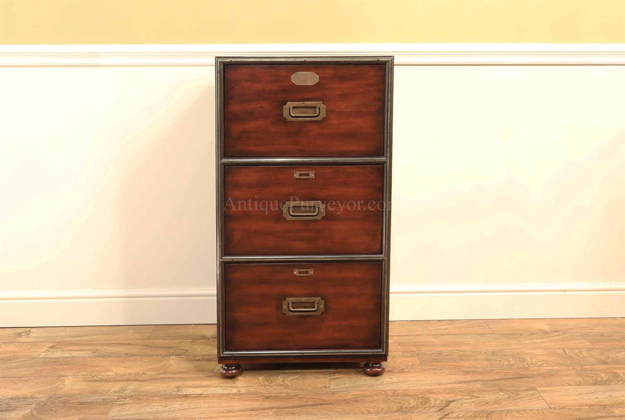 New Traditional mahogany file cabinet, three drawer filing cabinet