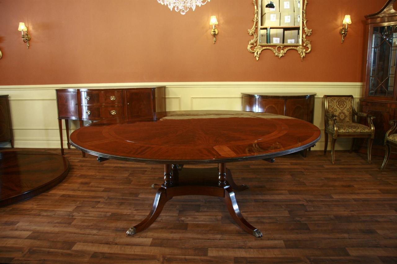 Perimeter Table | Round Dining Table with Perimeter Leaves | Perimeter