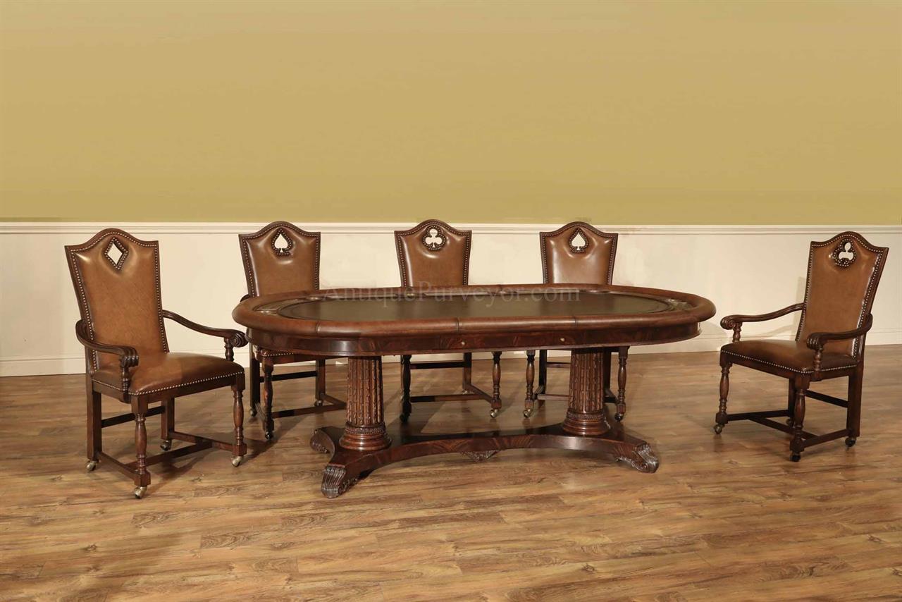 Poker table and chairs for sale by Jonathan Charles