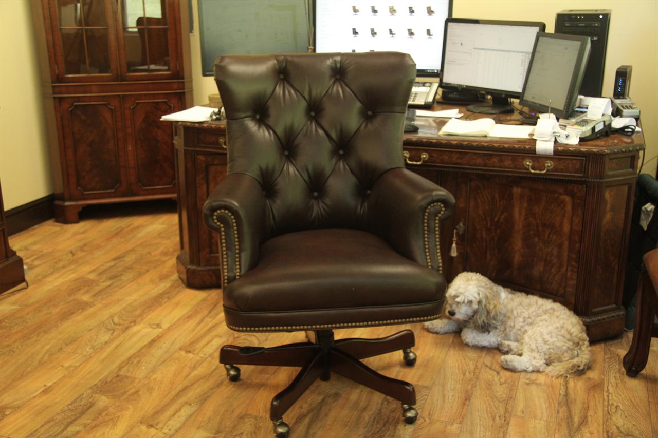 Tufted Leather Executive or Conference Room Chairs