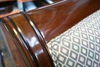 Upholstered dining room chairs with double welting details