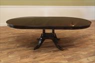 dark brown round dining table