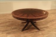 60-inch round mahogany pedestal table