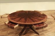 60-inch round mahogany dining table
