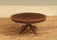 Round mahogany table for 6