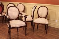 Upholstered dining chair with customer provided fabrics