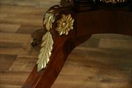 Solid mahogany gold leaf detailed large birdcage pedestals