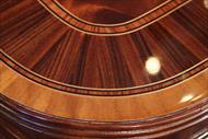 Soft turn corner with primavera, rosewood and tulipwood inlays and reeded edge