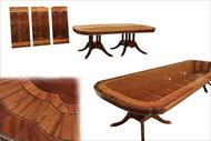 Large Double Pedestal Duncan Phyfe Dining Table