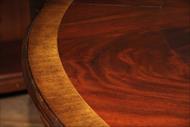 Round satinwood inlaid dining table
