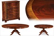 Expandable round to round table and buffet set