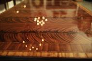 natural finished mahogany dining table